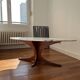 Table basse marbre/bois inspiration Hugues Poignant