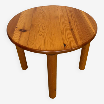 Round pine coffee table Alpine furniture