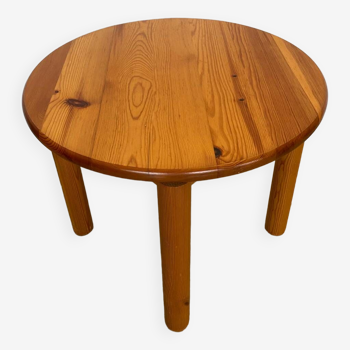 Table basse ronde en pin mobilier Alpin