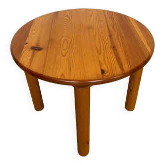 Table basse ronde en pin mobilier Alpin