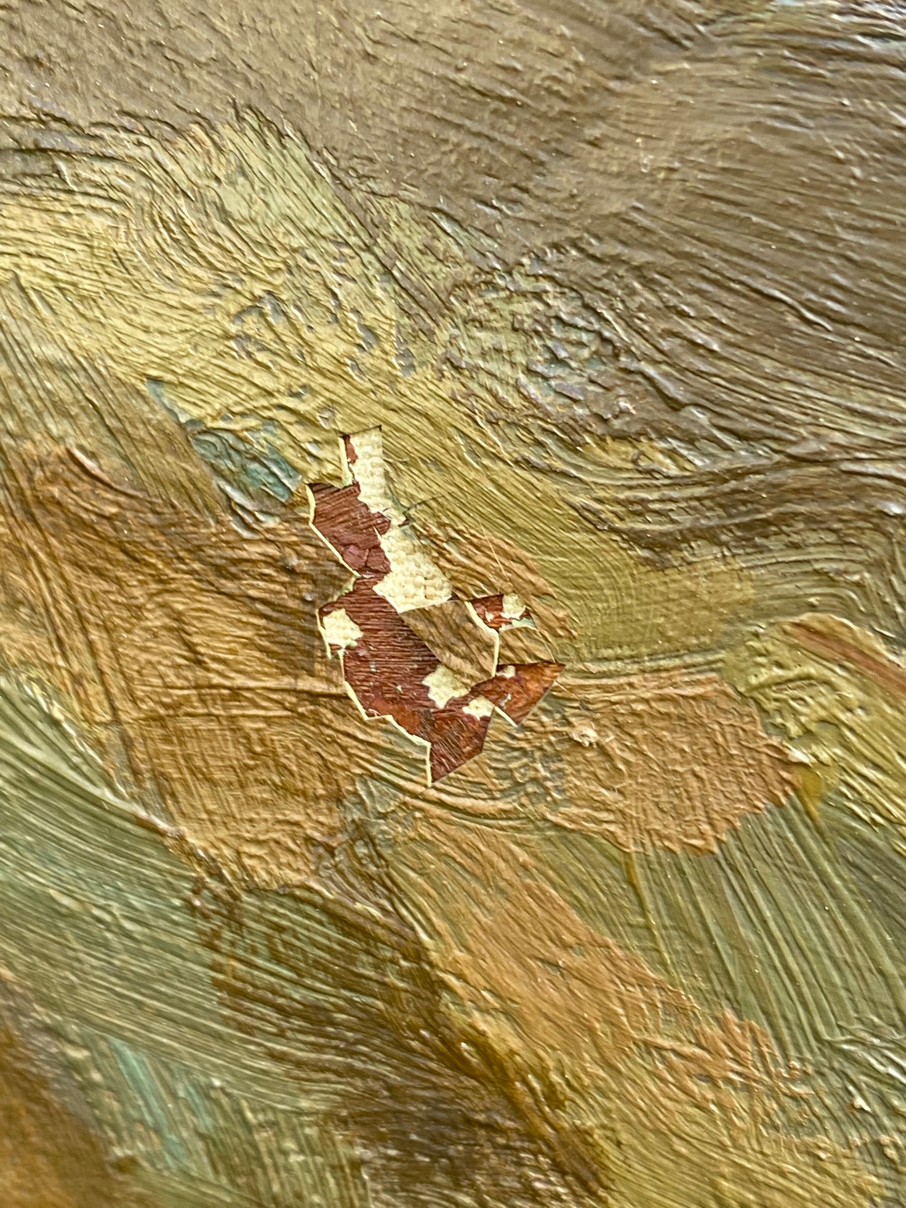 Painting of a naïve style horse