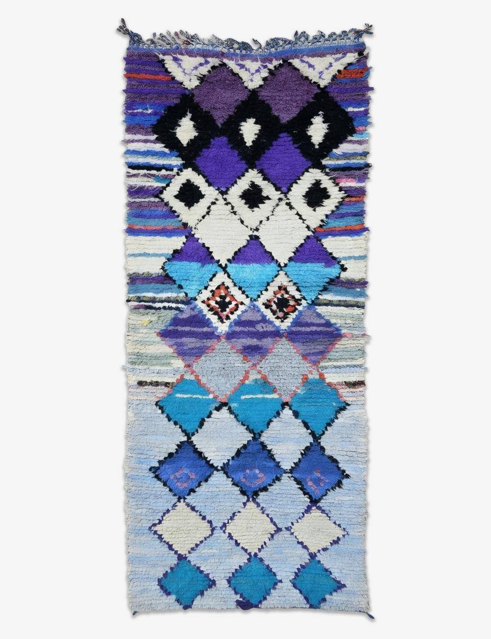 Tapis Berbère Boucherouite - 280 x 88 cm