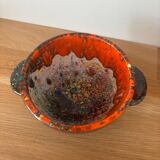 Vintage set of 3 glazed stoneware bowls Morvan pottery and other signature to iden