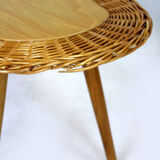 Mid-century rattan stools attributed to Jan Kalous for úluv, Czechoslovakia, 1960s, set of 3