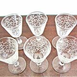 6 engraved glasses