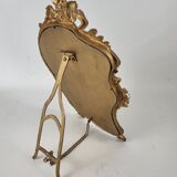 Golden brass table psyche mirror, art nouveau