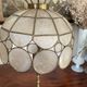 Pair of brass and mother-of-pearl lamps