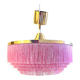 Hans-Agne Jakobsson Modell T603. Ceiling light with pink fringes, 1960s