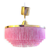 Hans-Agne Jakobsson Modell T603. Ceiling light with pink fringes, 1960s