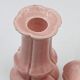 Set of 3 pink ceramic candle holders