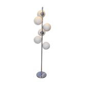 Lampadaire 6 boules en opaline blanche années 70