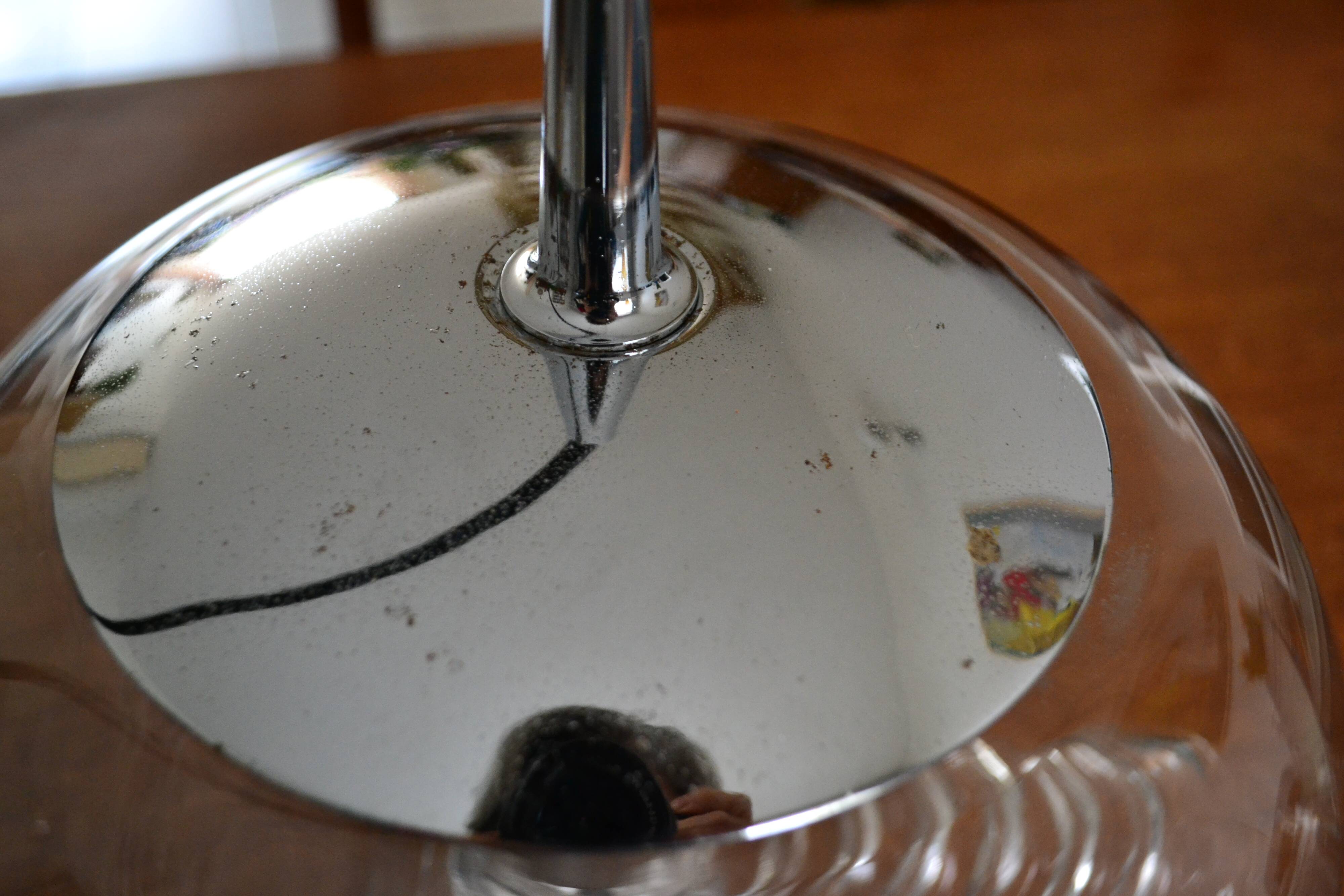 Peill & Putzler "wave" suspension, glass and chrome from the 60s/70s.