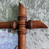 Wooden barber mirror imitation bamboo from the 20s