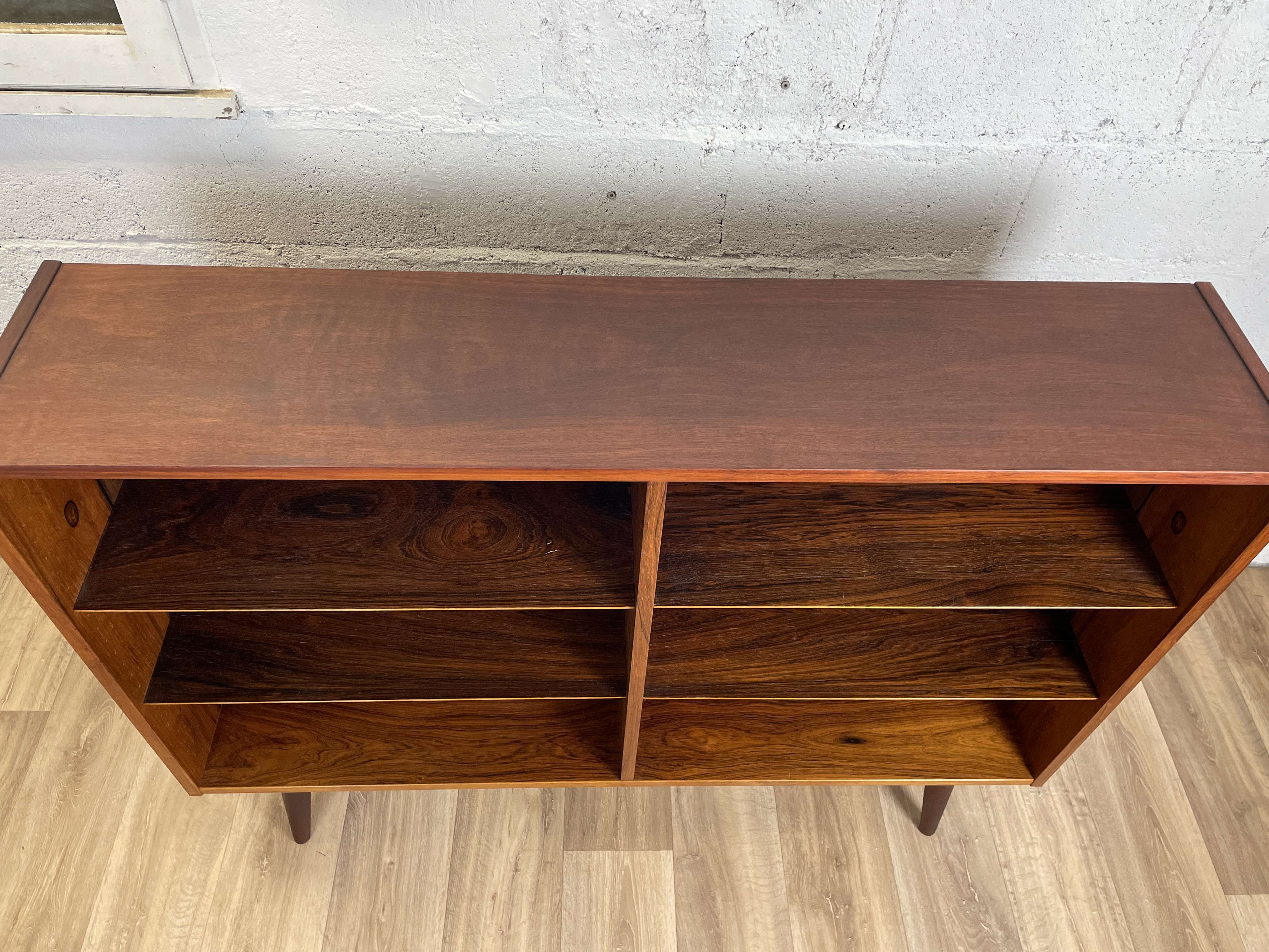 Vintage Scandinavian rosewood bookcase by Poul Hundevad, 60s