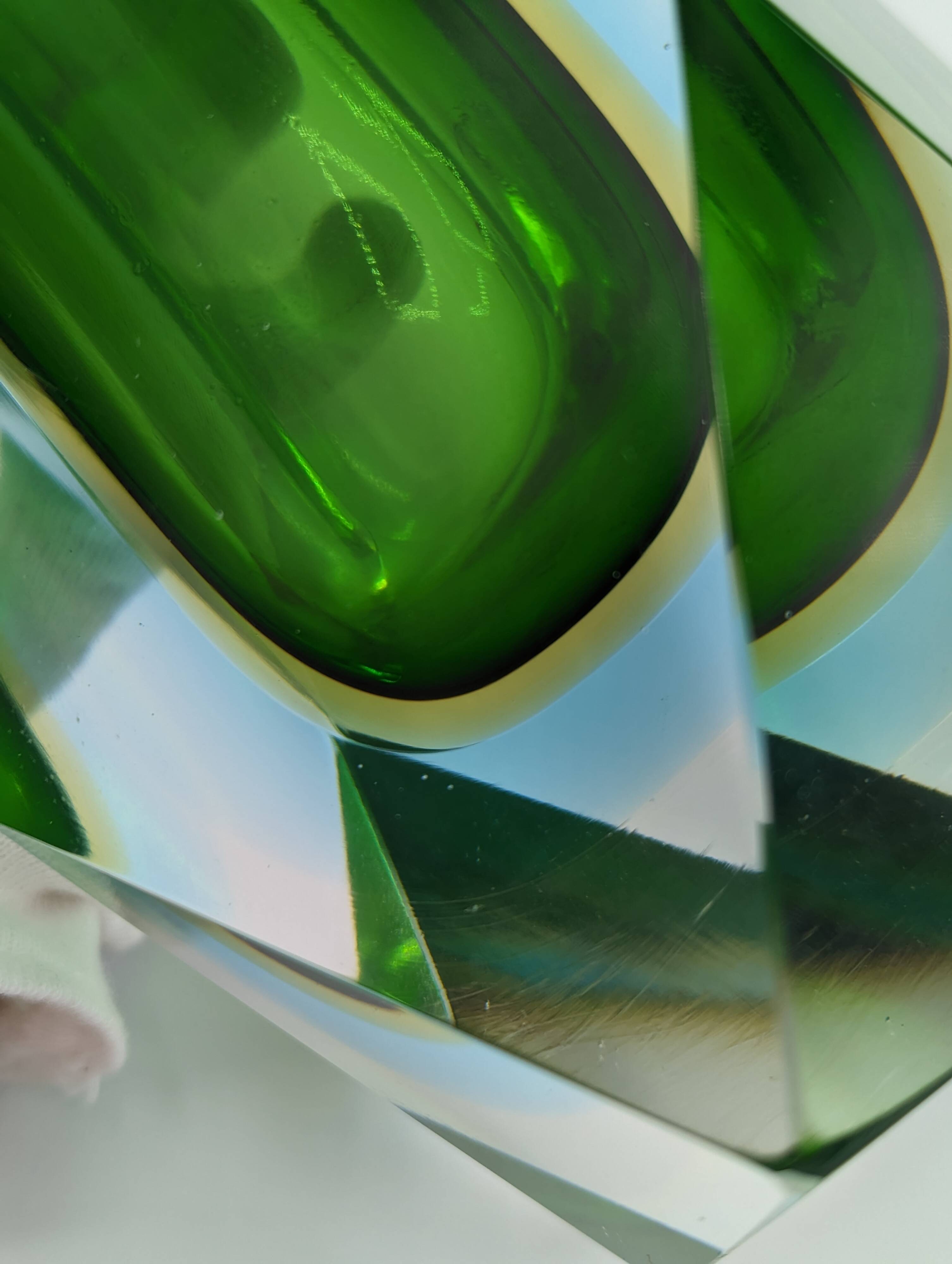 Vintage Sommerso Vase (large model) in Murano glass by Flavio Poli, Italy 1970