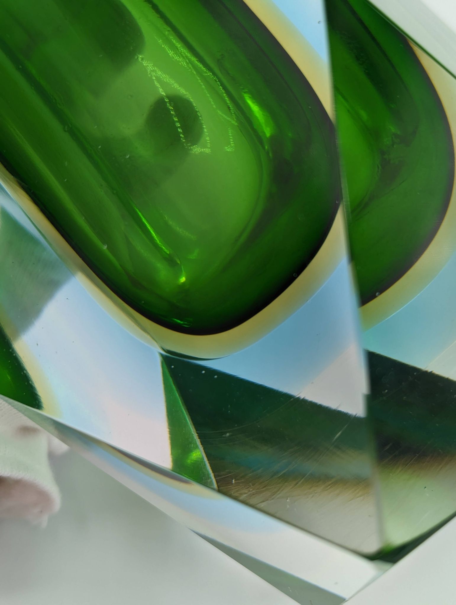 Vintage Sommerso Vase (large model) in Murano glass by Flavio Poli, Italy 1970