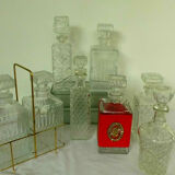 Set of 8 glass decanter crystal