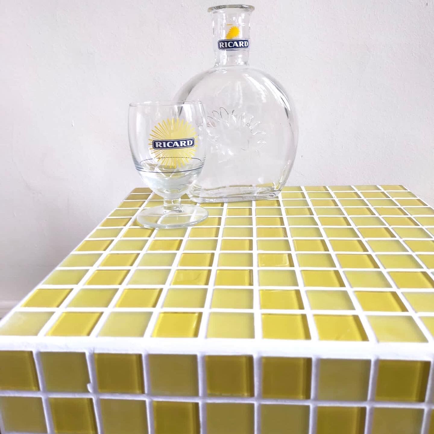 Table d'appoint carreaux mosaïque verre