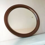 Round brown mirror plastic 80 years diameter 35cm