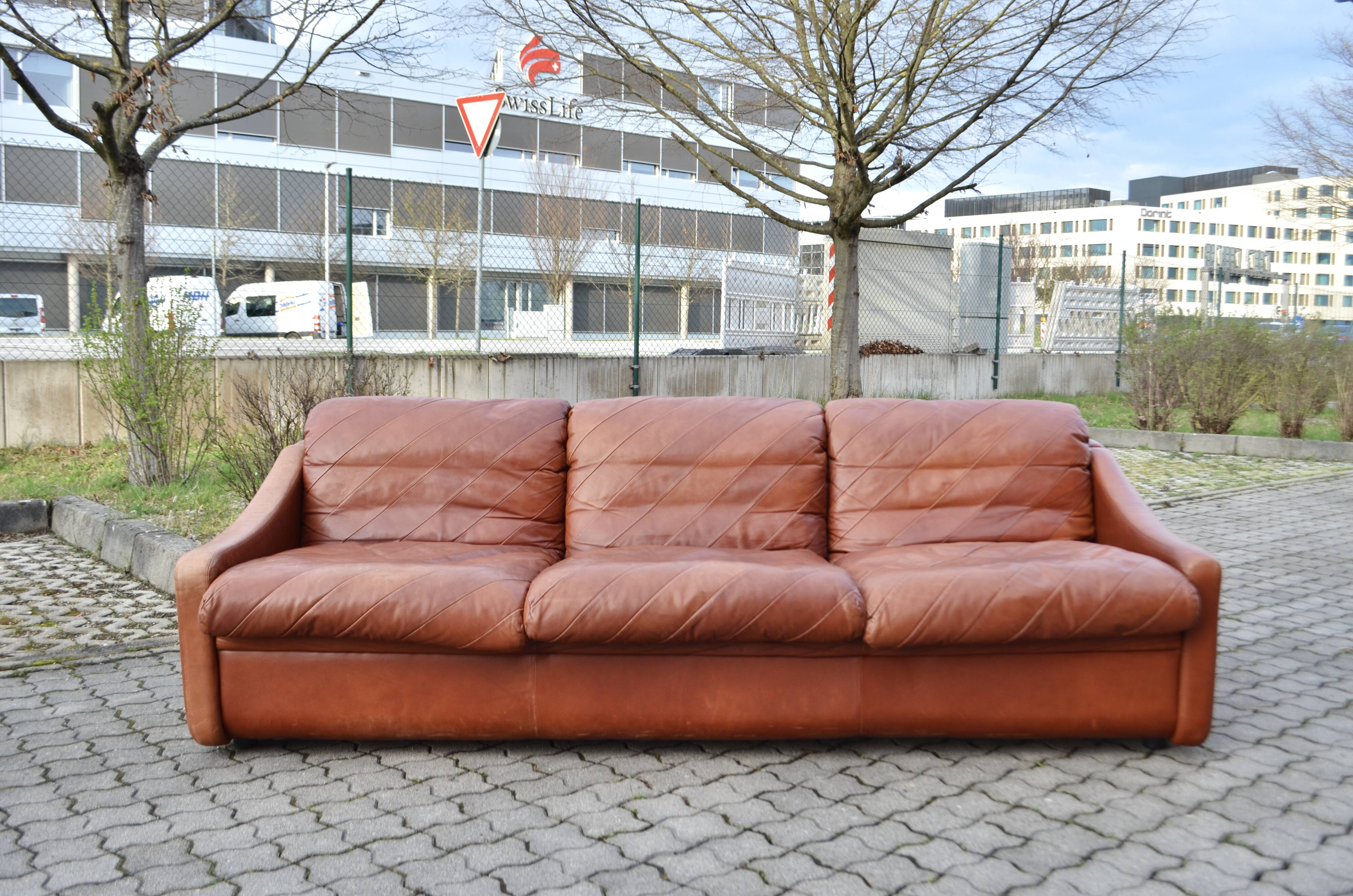 Vintage oxred Rolf Benz Leather Sofa