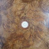Napoleon III octagonal centre table in marquetry walnut.