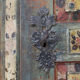 Antique Rustic Farmhouse Folk Art Painted Bridal Cabinet 1842