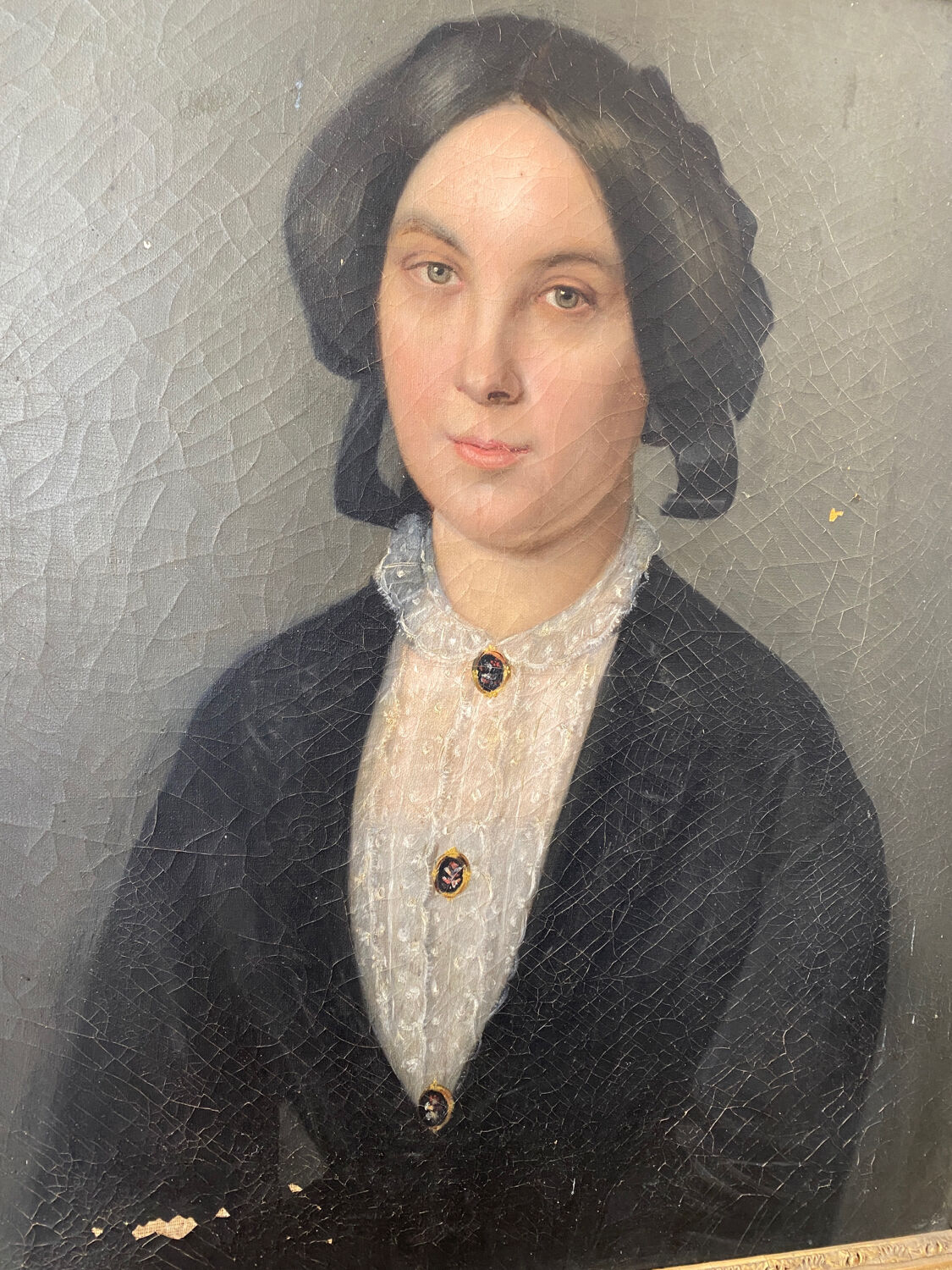 Portrait de femme école du XIXeme siècle