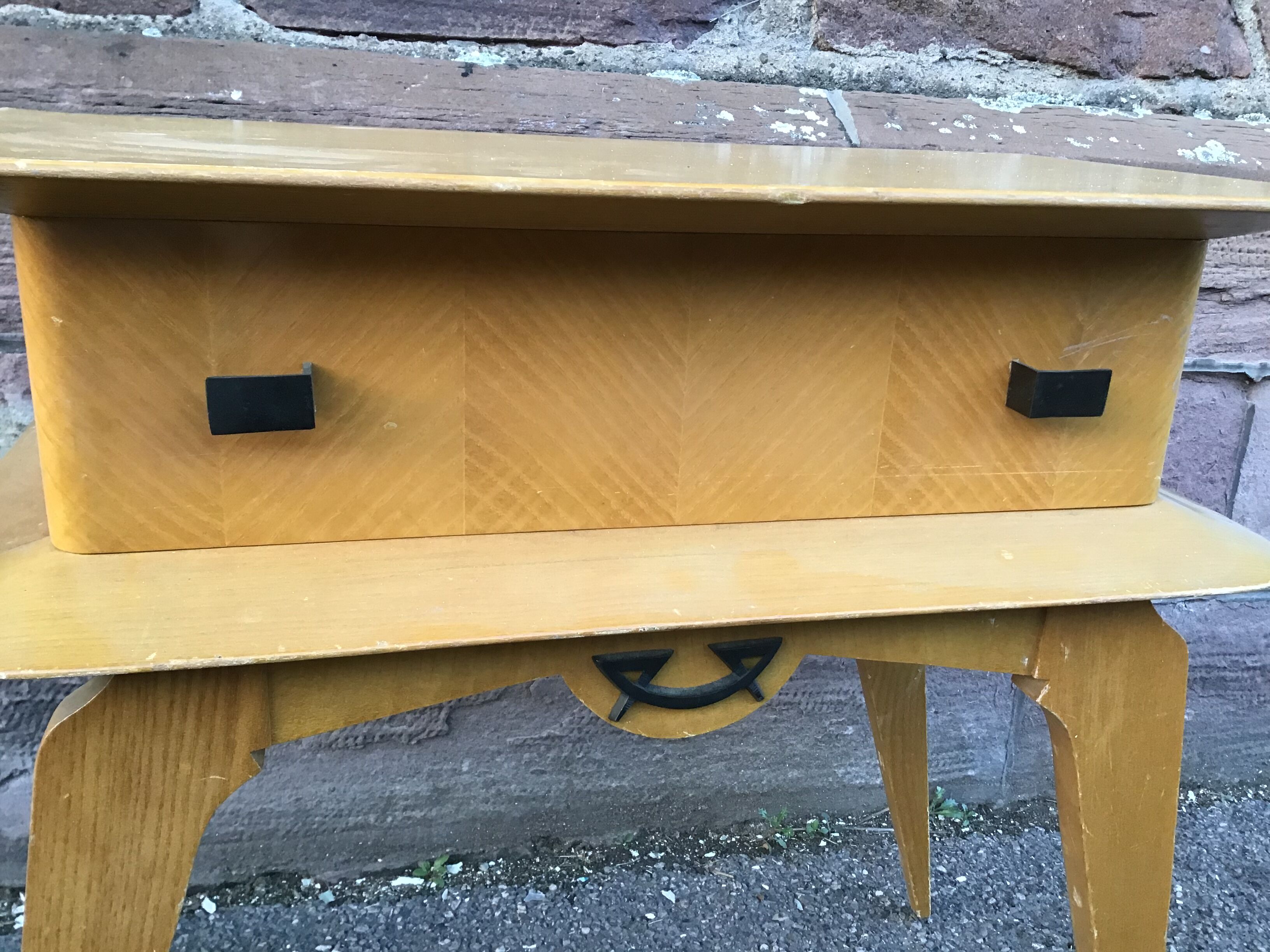Small vintage 1960 Scandinavian nightstand