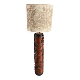 Table lamp on printing roll with floral lampshade floor lamp