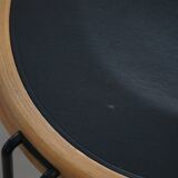 Set of 4 sculptural dining chairs "Oblado" by Børge Lindau, modern Scandinavian, 1980.