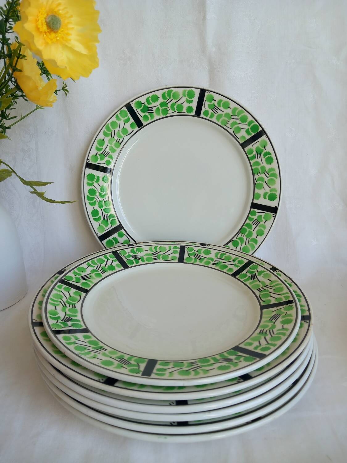 Old service Sarreguemines Digoin model Reinette Art