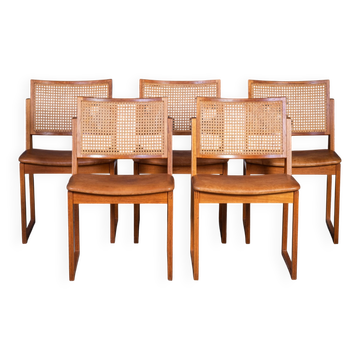 Oak Dining Chairs by Kai Lyngfeldt Larsen, 1960s, Set of 5
