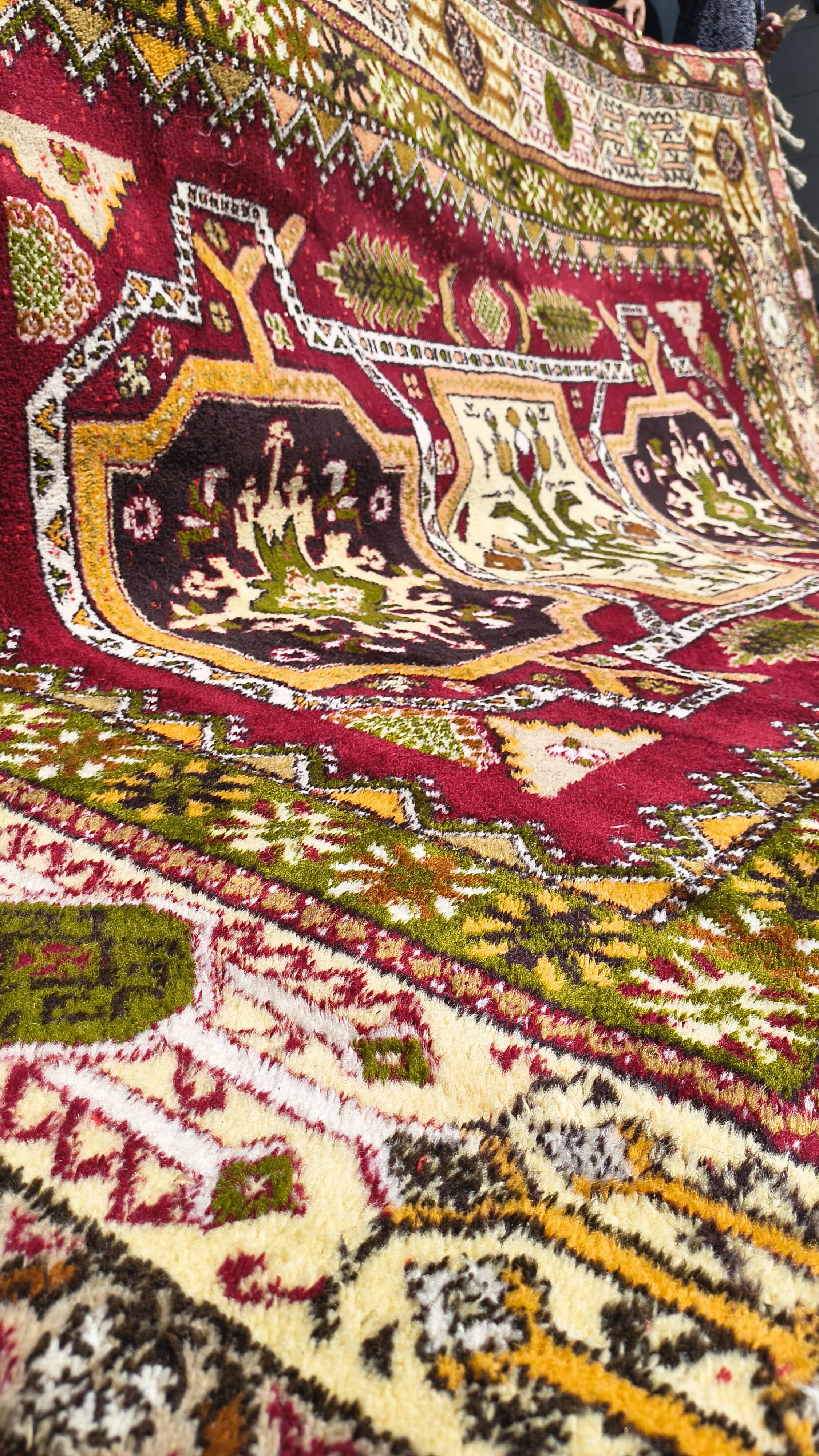 Magnificent Moroccan rug from Rabat 2×3 m (1983)