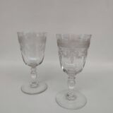 Pair of Saint Louis crystal glasses, Papin model.