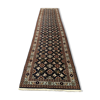Vintage Tribal Indian Long runner 356x83 cm veg dye wool rug tribal handmade