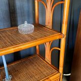 Rattan bookcase shelf
