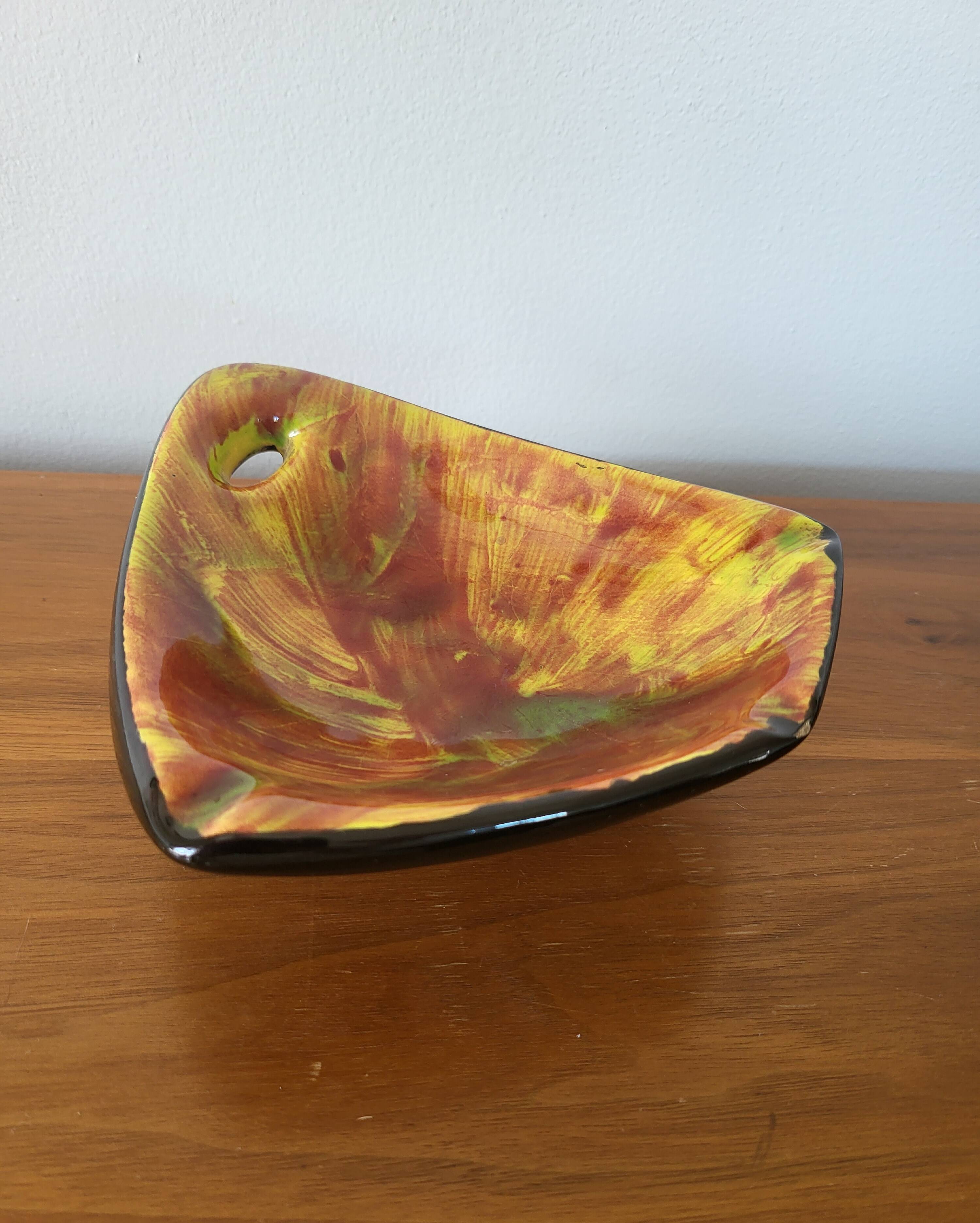 Vintage Ceramic Ashtray Pocket Tray
