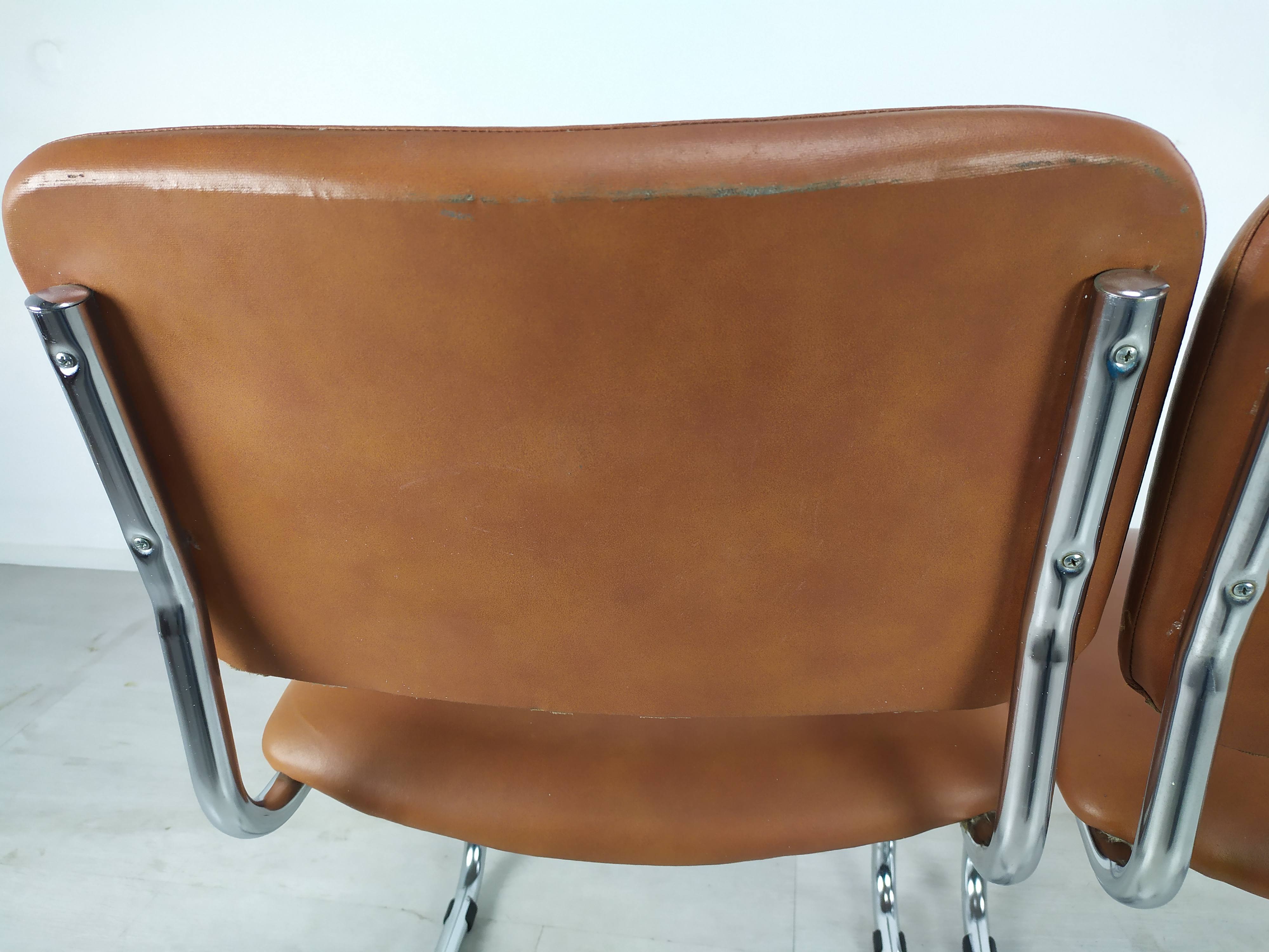 Imitation leather chairs