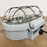 Industrial Cast Aluminium Wall Light with Clear Glass, 1970s