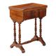 Antique mahogany sewing table with drawer, Italy, 19th century