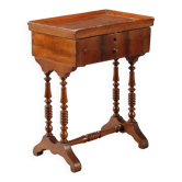 Antique mahogany sewing table with drawer, Italy, 19th century