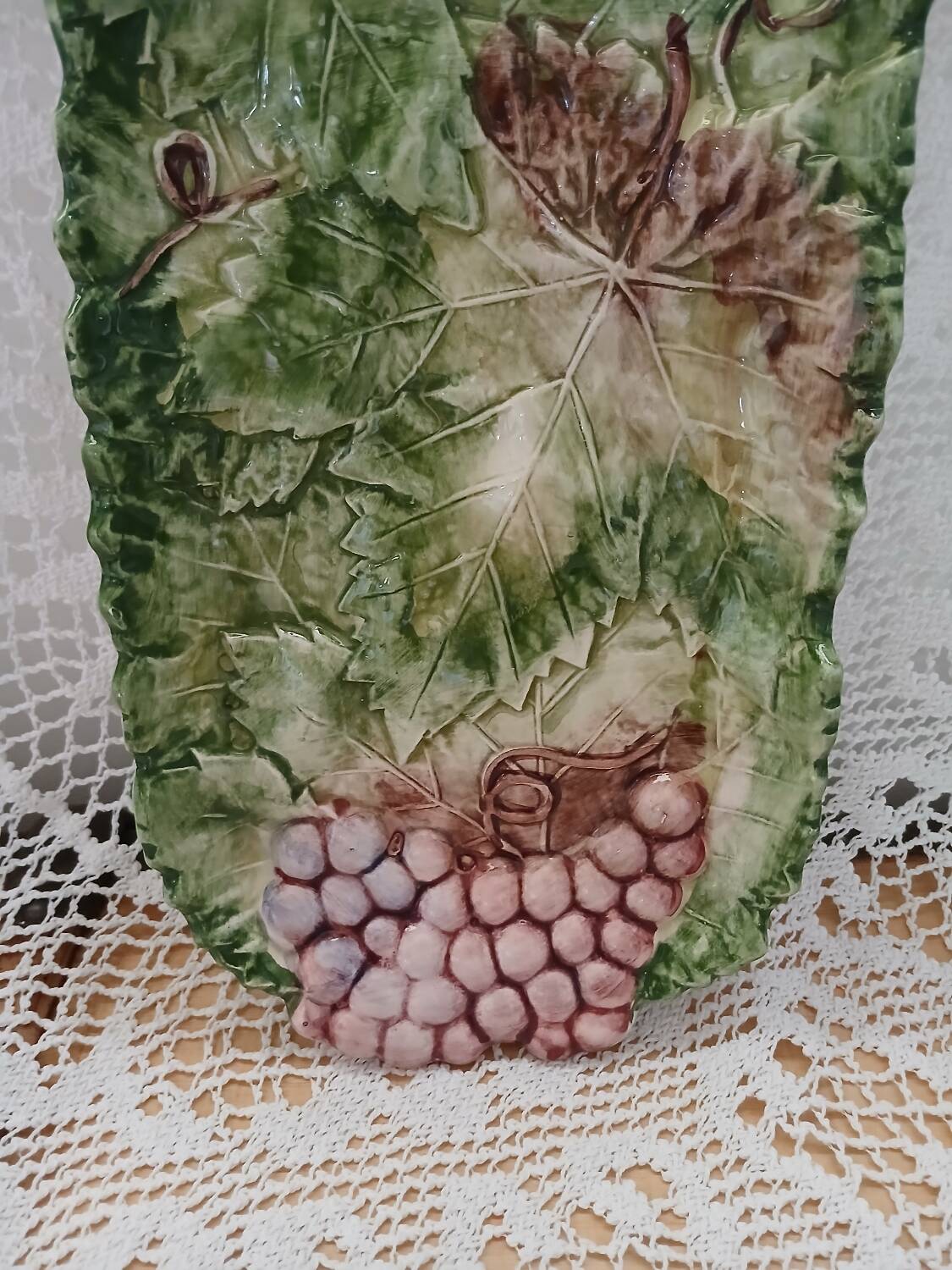 Antique oval slip dish