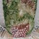Plat ovale ancien en barbotine
