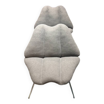 set of 2 vintage pop art lips Marilyn Monroe armchairs 1970s