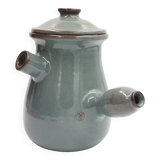 Blue stoneware teapot