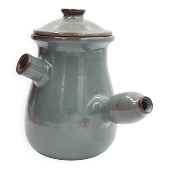 Blue stoneware teapot
