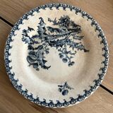 6 antique dessert plates, ironstone Gien Chardons