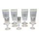 Set of 9 antique stemmed glasses in Baccarat style.