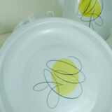 Mid century coffee crockery schirnding bavaria abstract decor in pastel colors 1950s