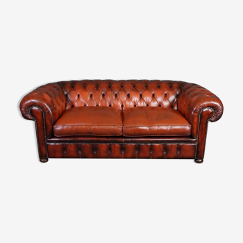 Chesterfield sofa 2.5 seater cowhide leather